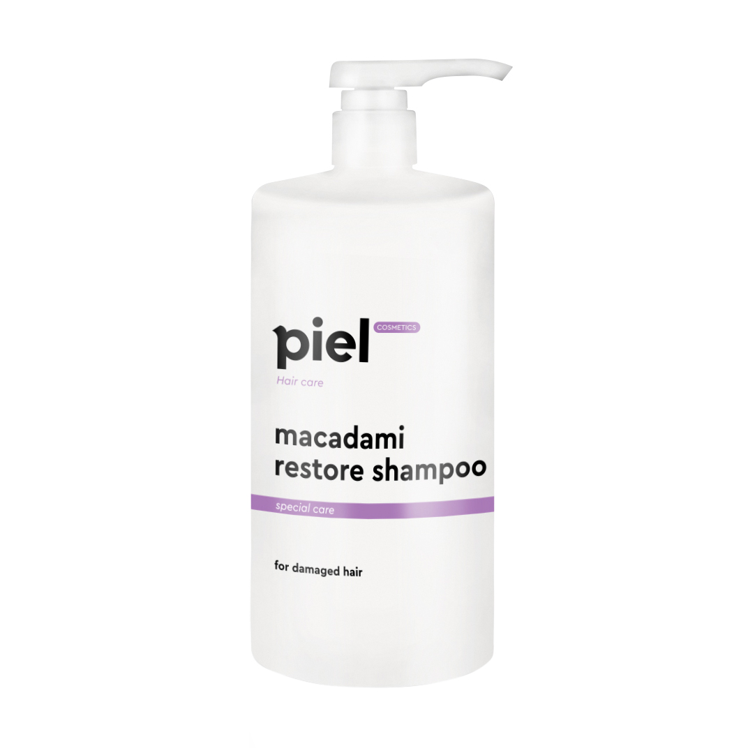 Відновлювальний шампунь Piel Cosmetics Hair Care Macadami Restore Shampoo для пошкодженого волосся, 1 л